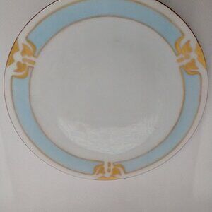 VTG Thomas Bavaria J.O'B. Decorative Small Plate -Blue w/Gold Trim - Lusterware